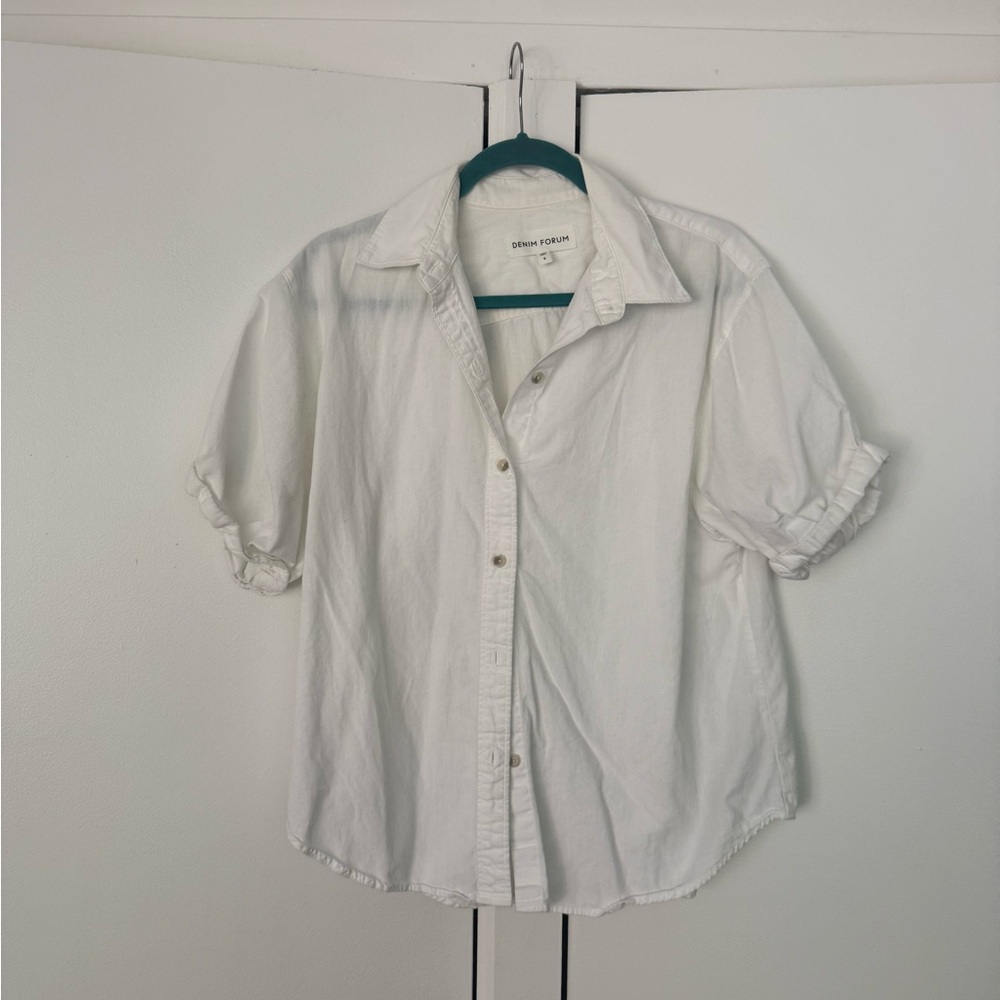 ARITZIA denim forum white button down
